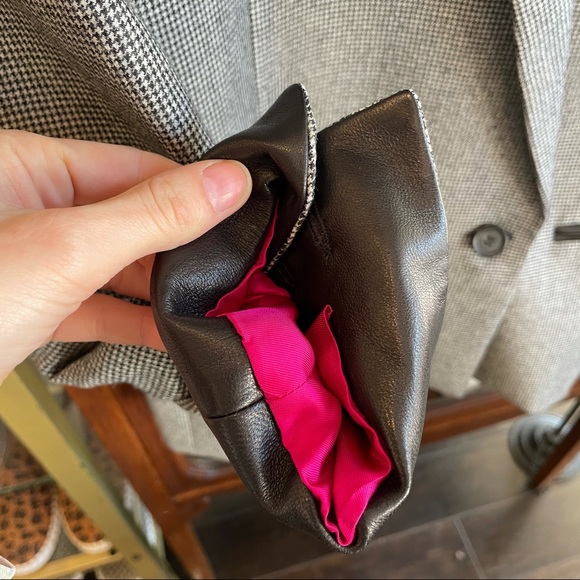 Barbara Bui Jacket Black Leather Collar Blazer - Picture 4 of 15